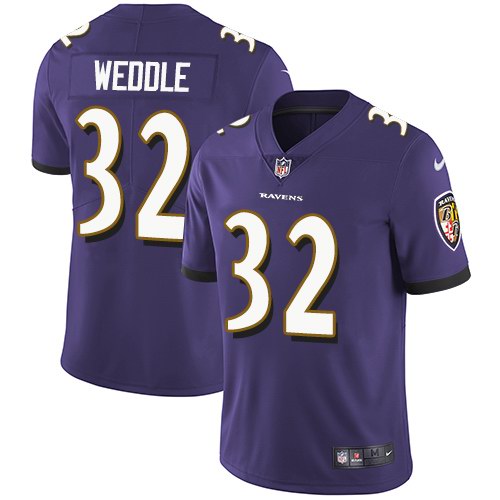 Nike Ravens 32 Eric Weddle Purple Vapor Untouchable Limited Jersey