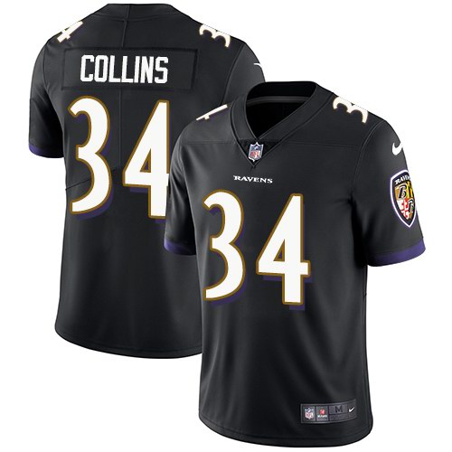 Nike Ravens 34 Alex Collins Black Alternate Vapor Untouchable Limited Jersey