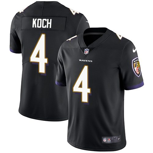 Nike Ravens 4 Sam Koch Black Alternate Vapor Untouchable Limited Jersey