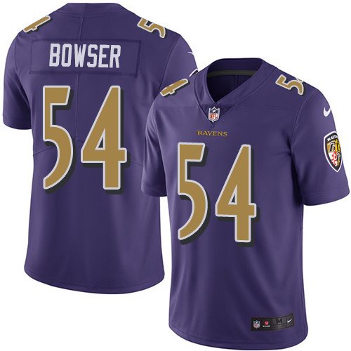 Nike Ravens 54 Tyus Bowser Purple Youth Color Rush Limited Jersey