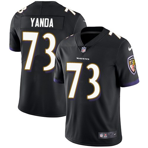 Nike Ravens 73 Marshal Yanda Black Alternate Vapor Untouchable Limited Jersey