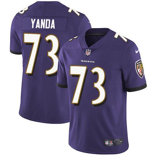 Nike Ravens 73 Marshal Yanda Purple Vapor Untouchable Limited Jersey