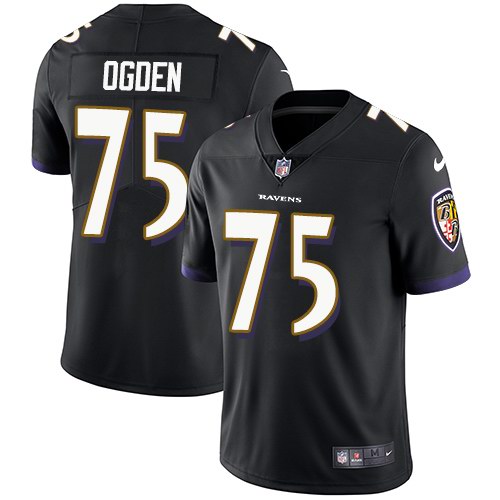 Nike Ravens 75 Jonathan Ogden Black Alternate Vapor Untouchable Limited Jersey