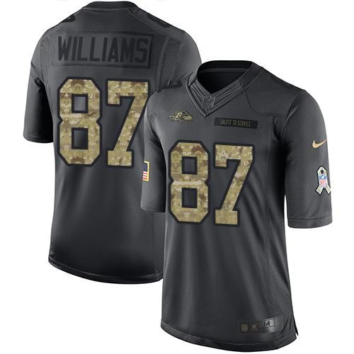 Nike Ravens 87 Maxx Williams Anthracite Salute To Service Limited Jersey