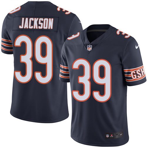 Nike Bears 39 Eddie Jackson Navy Vapor Untouchable Limited Jersey