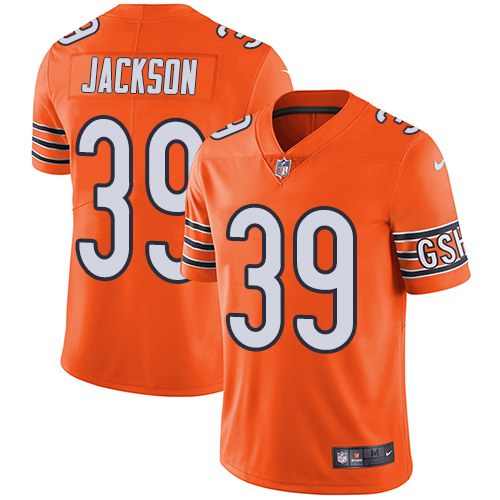 Nike Bears 39 Eddie Jackson Orange Vapor Untouchable Limited Jersey