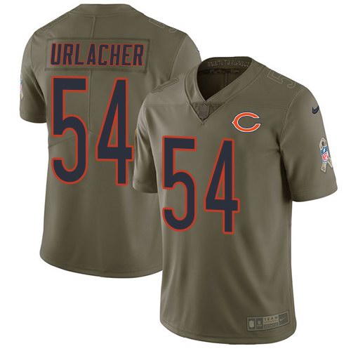 Nike Bears 54 Brian Urlacher Olive Salute To Service Limited Jersey