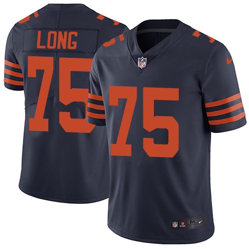 Nike Bears 75 Kyle Long Navy Alternate Youth Vapor Untouchable Limited Jersey - Click Image to Close