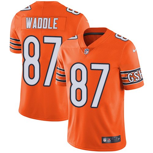 Nike Bears 87 Tom Waddle Orange Vapor Untouchable Limited Jersey