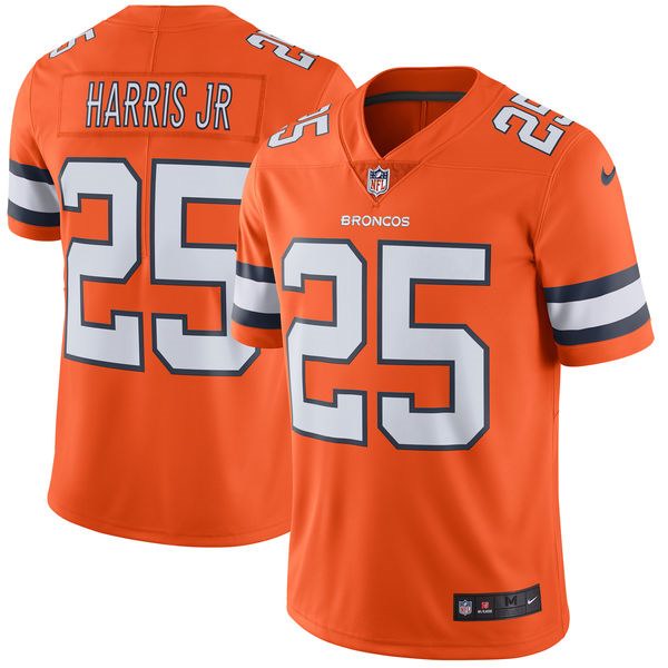 Nike Broncos 25 Chris Harris Jr. Orange Color Rush Limited Jersey