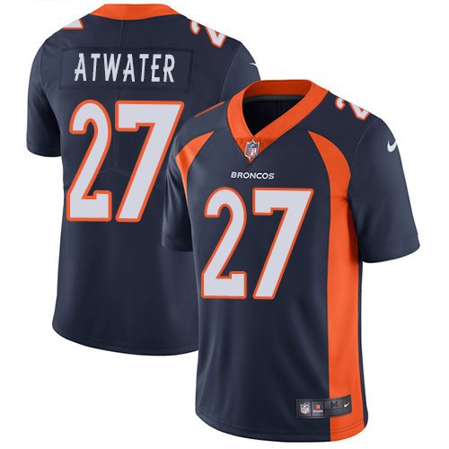 Nike Broncos 27 Steve Atwater Navy Vapor Untouchable Limited Jersey