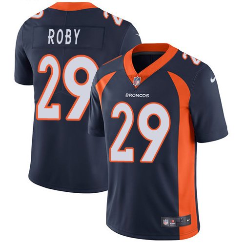 Nike Broncos 29 Bradley Roby Navy Vapor Untouchable Limited Jersey - Click Image to Close