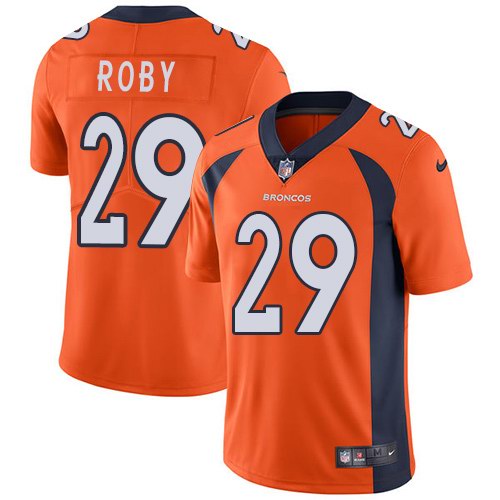 Nike Broncos 29 Bradley Roby Orange Vapor Untouchable Limited Jersey