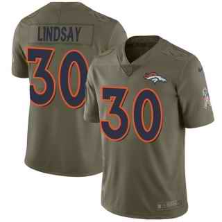 Nike Broncos 30 Phillip Lindsay Olive Salute To Service Limited Jersey