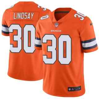 Nike Broncos 30 Phillip Lindsay Orange Youth Color Rush Limited Jersey