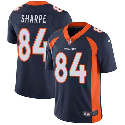 Nike Broncos 84 Shannon Sharpe Navy Vapor Untouchable Limited Jersey