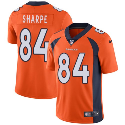 Nike Broncos 84 Shannon Sharpe Orange Vapor Untouchable Limited Jersey