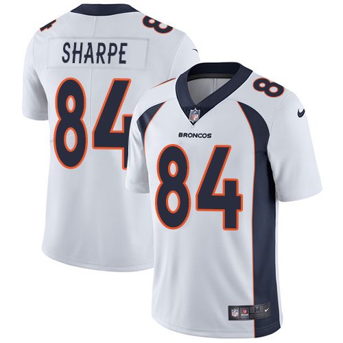 Nike Broncos 84 Shannon Sharpe White Vapor Untouchable Limited Jersey