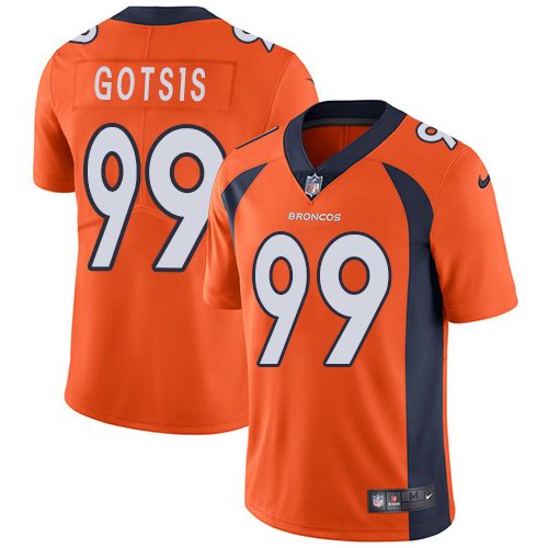 Nike Broncos 99 Adam Gotsis Orange Vapor Untouchable Limited Jersey