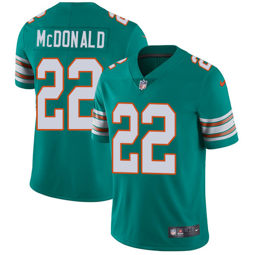 Nike Dolphins 22 T.J. McDonald Aqua Youth Vapor Untouchable Limited Jersey
