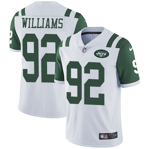Nike Jets 92 Leonard Williams White Vapor Untouchable Limited Jersey