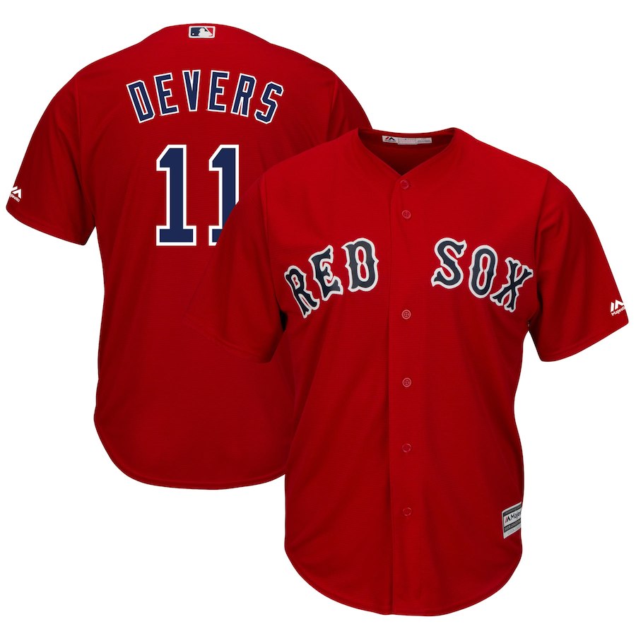 Red Sox 11 Rafael Devers Red Cool Base Jersey Red Sox 11 Rafael Devers Red Cool Base Jersey