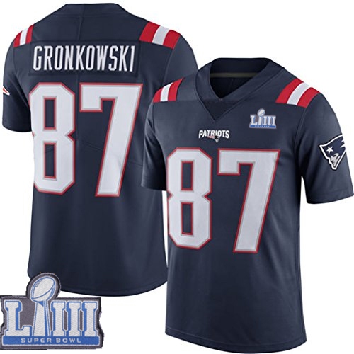 Nike Patriots 87 Rob Gronkowski Navy 2019 Super Bowl LIII Color Rush Limited Jersey