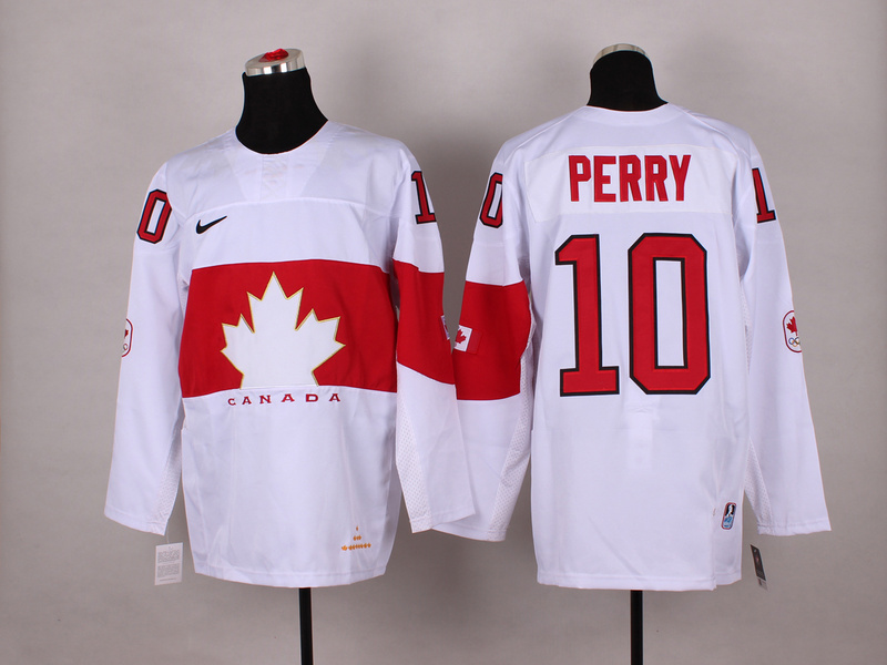 Canada 10 Perry White 2014 Olympics Jerseys
