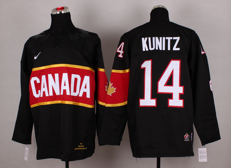 Canada 14 Kunitz Black 2014 Olympics Jerseys