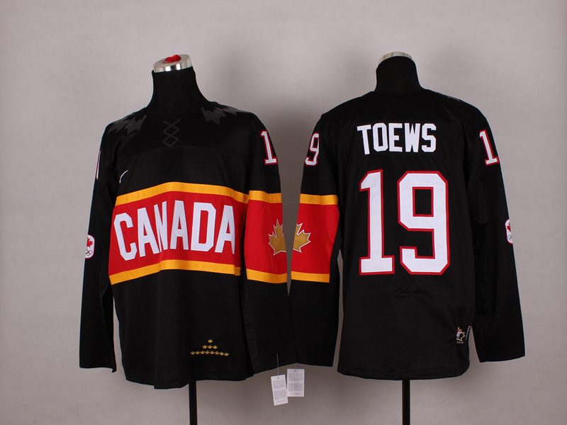 Canada 19 Toews Black 2014 Olympics Jerseys - Click Image to Close