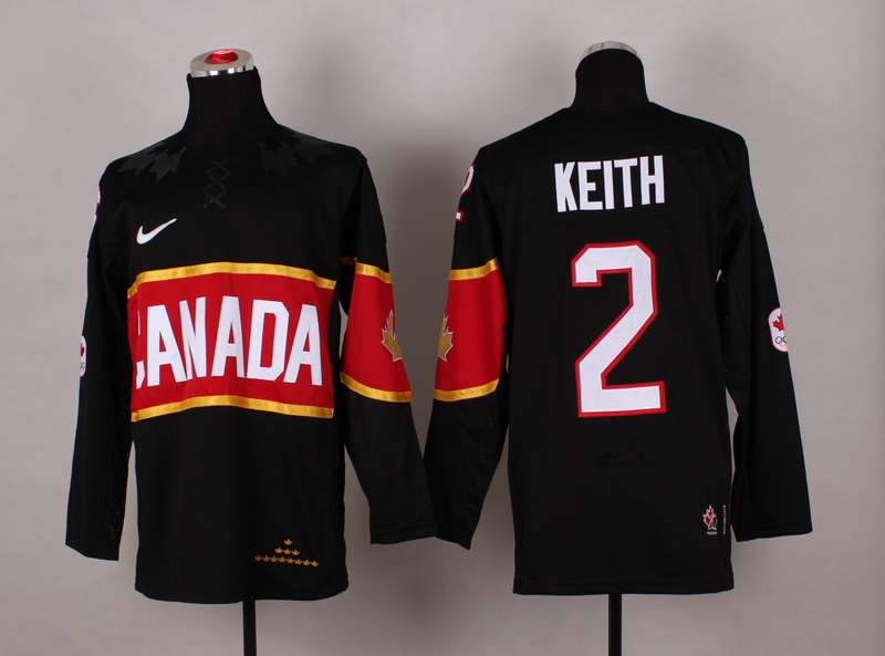 Canada 2 Keith Black 2014 Olympics Jerseys