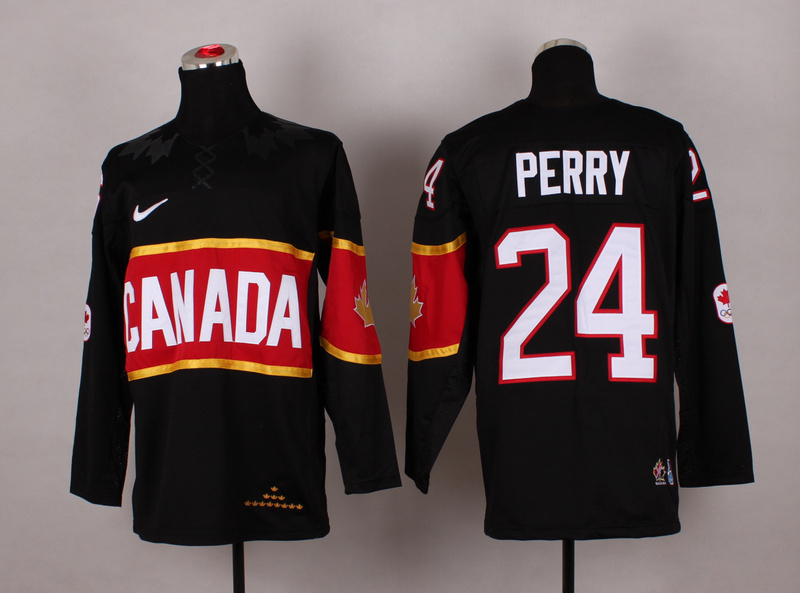 Canada 24 Perry Black 2014 Olympics Jerseys - Click Image to Close