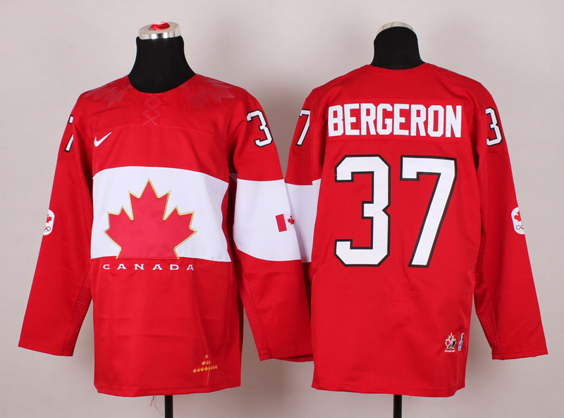 Canada 37 Bergeron Red 2014 Olympics Jerseys - Click Image to Close