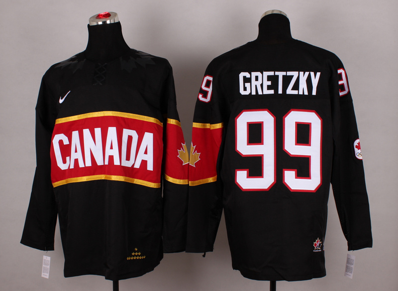Canada 99 Gretzky Black 2014 Olympics Jerseys