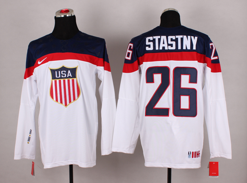 USA 26 Stastny White 2014 Olympics Jerseys - Click Image to Close