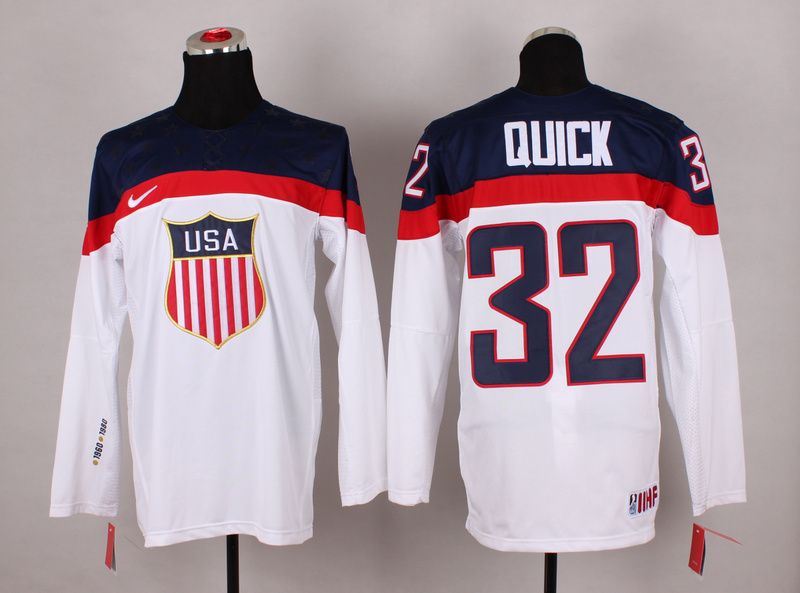USA 32 Quick White 2014 Olympics Jerseys - Click Image to Close