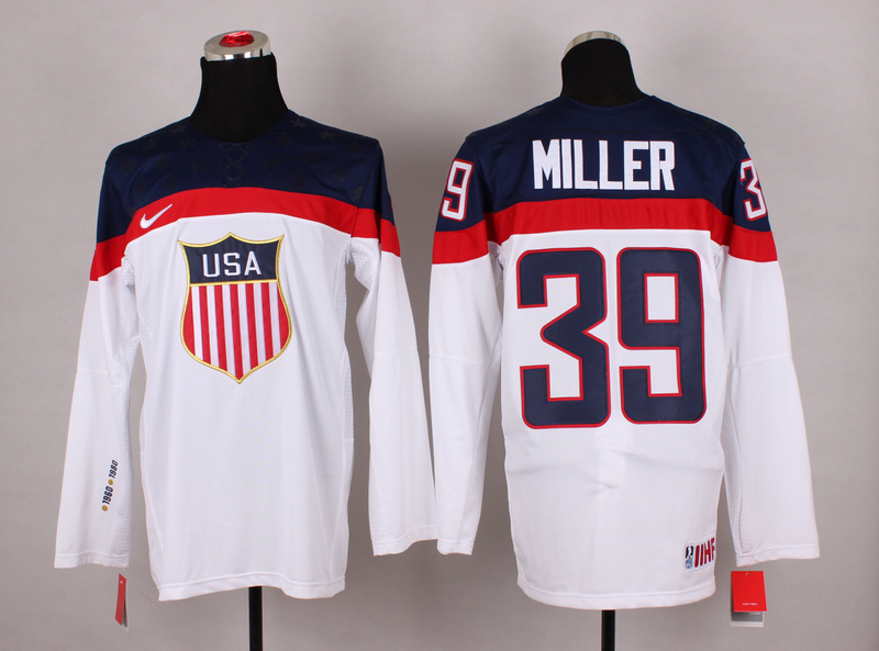 USA 39 Miller White 2014 Olympics Jerseys - Click Image to Close
