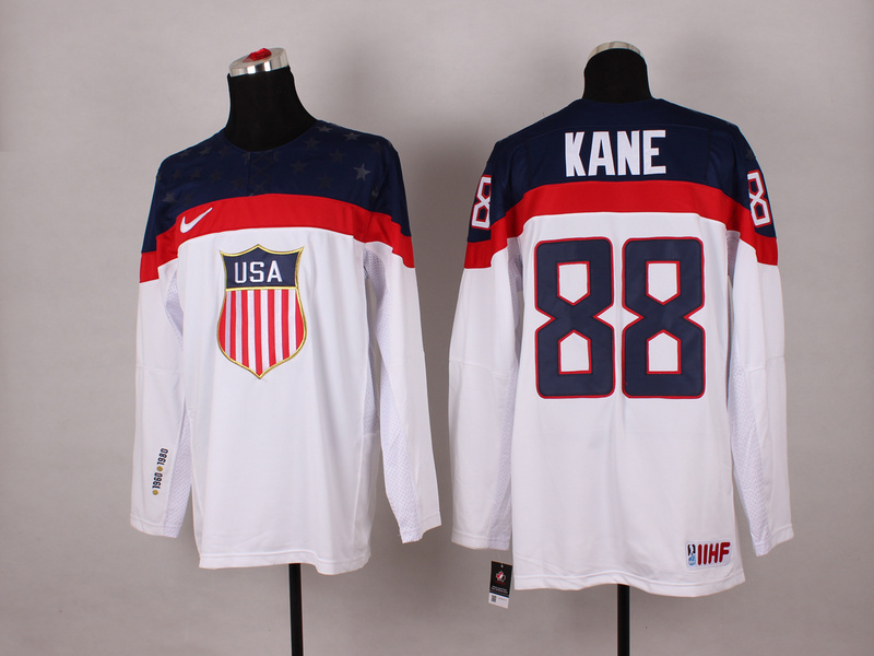 USA 88 Kane White 2014 Olympics Jerseys - Click Image to Close