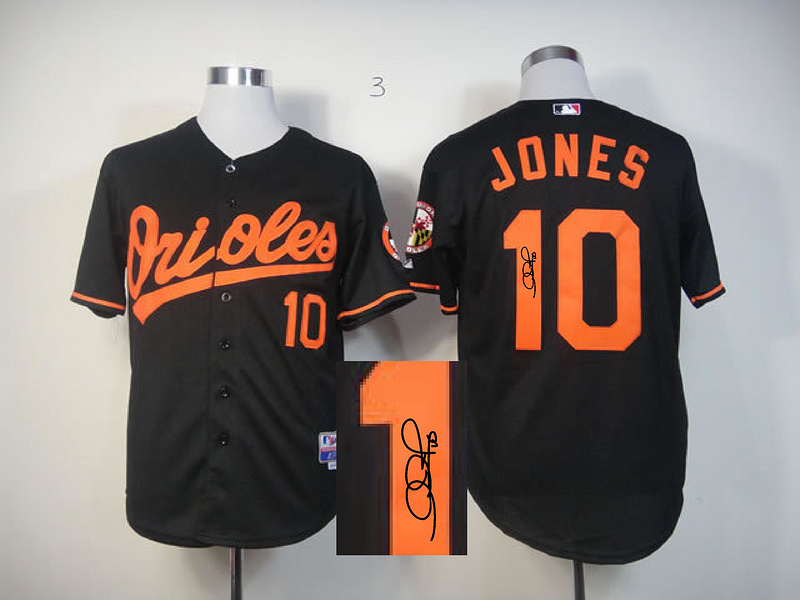 Orioles 10 Jones Black Signature Edition Jerseys