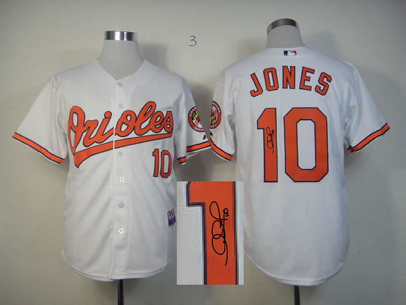 Orioles 10 Jones White Signature Edition Jerseys