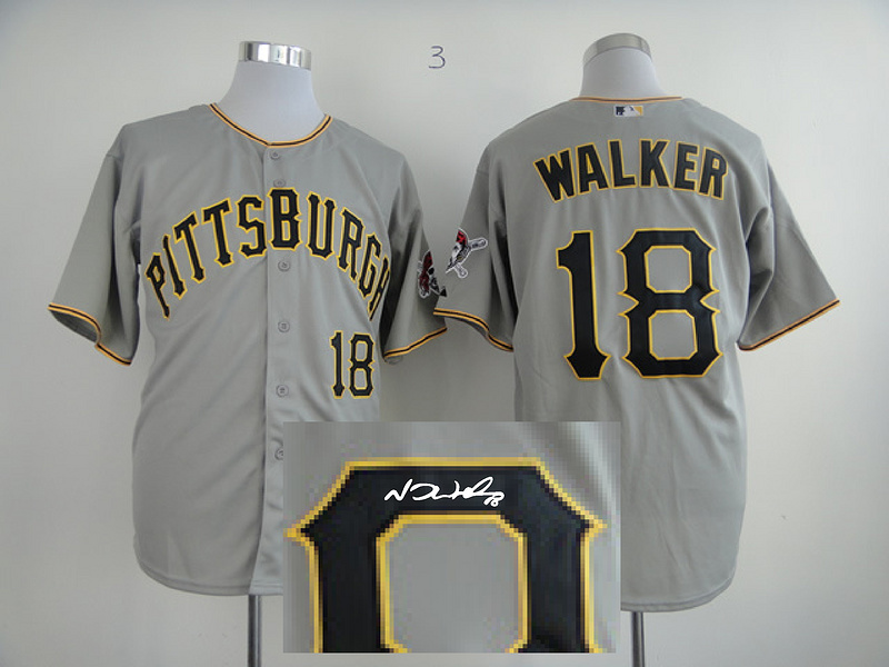 Pirates 18 Walker Grey Signature Edition Jerseys