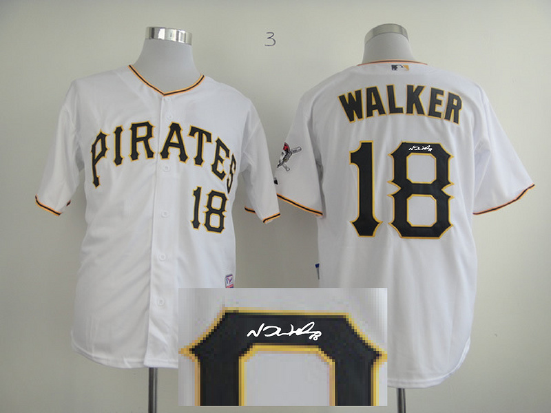 Pirates 18 Walker White Signature Edition Jerseys