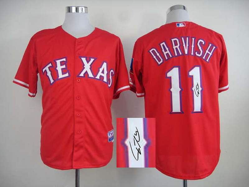 Rangers 11 Darvish Red Signature Edition Jerseys
