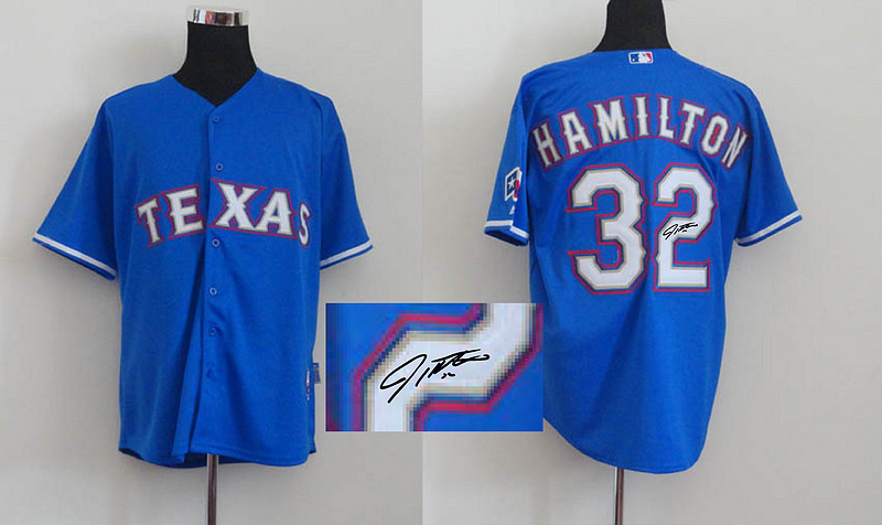 Rangers 32 Hamilton Blue Signature Edition Jerseys