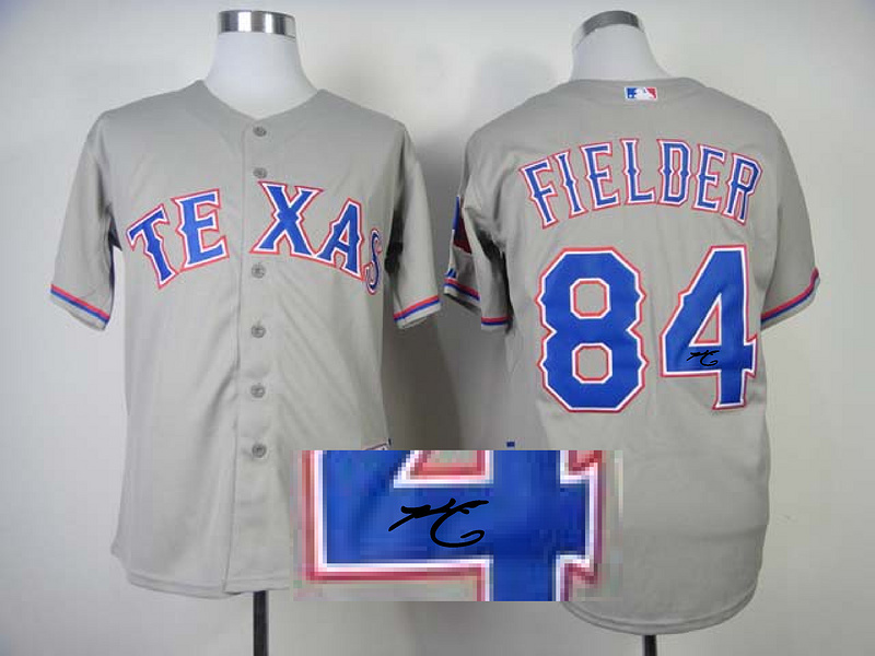 Rangers 84 Fielder Grey Signature Edition Jerseys
