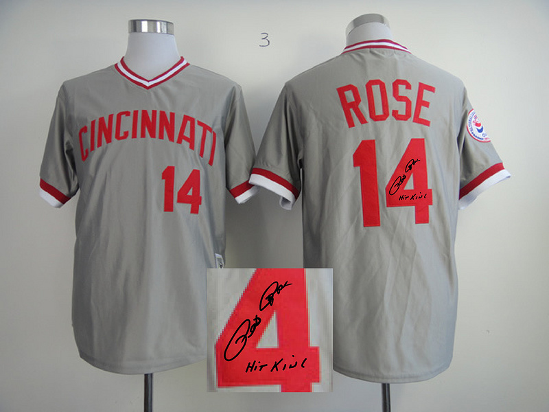 Reds 14 Rose Grey Signature Edition Jerseys