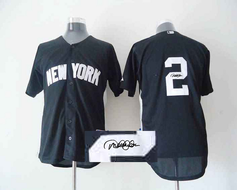 Yankees 2 Jeter Black Signature Edition Jerseys