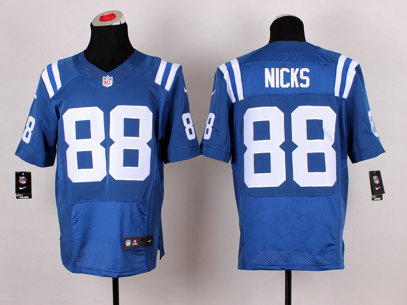 Nike Colts 88 Nicks Blue Elite Jersey