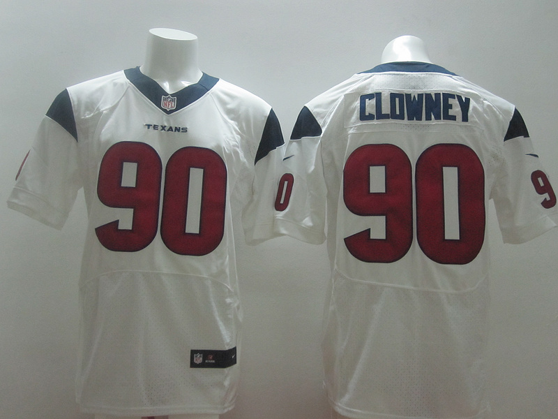 Nike Texans 90 Clowney White Elite Jerseys