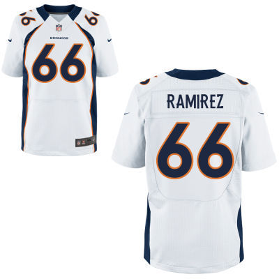 Nike Broncos 66 Ramirez White Elite Jersey